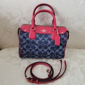Coach Denim crossbody/satchel bag
